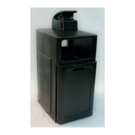 Forte Products Forte 42 Gallon Enclosed Top Waste Container W/ Ashtray, Gray - 8002840
